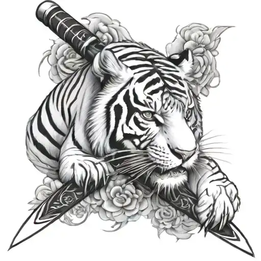 White Tiger Paw Katana