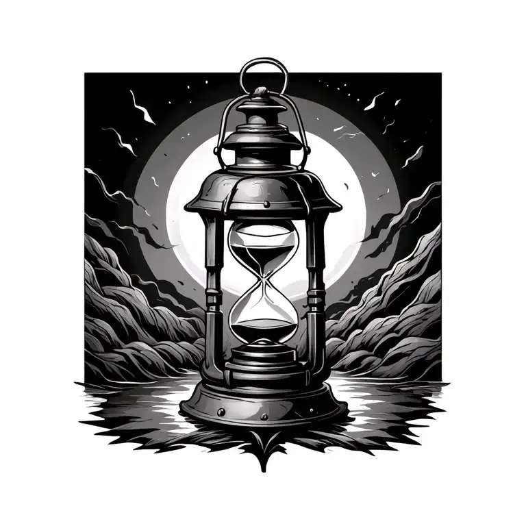 Lantern With Hourglass