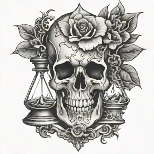 Hourglass Skull Flower