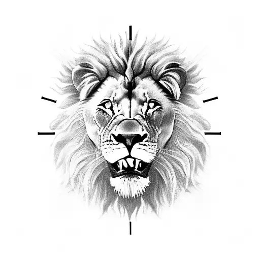 A Lion With A Clock And A Lady's Eyes