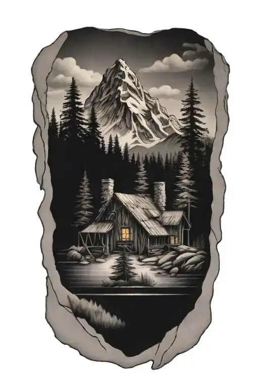 Mountain Lake Forest Cabin