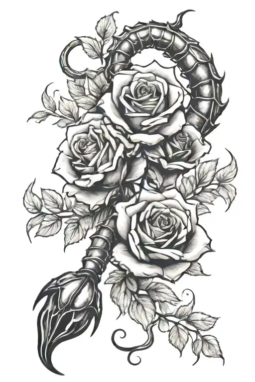 Scorpio And Roses Dark For Cover