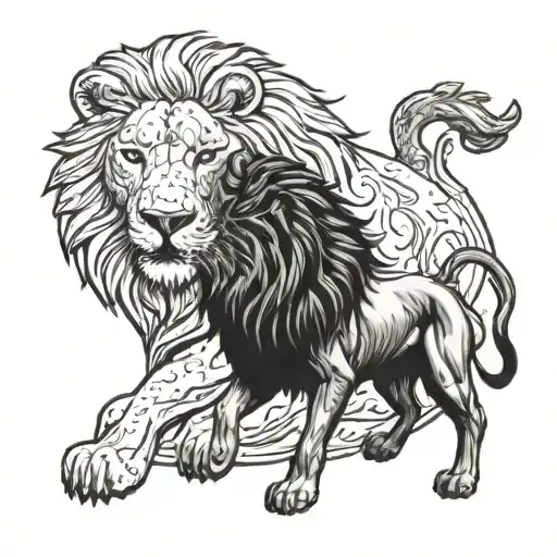 Outside Riding Lion Inside