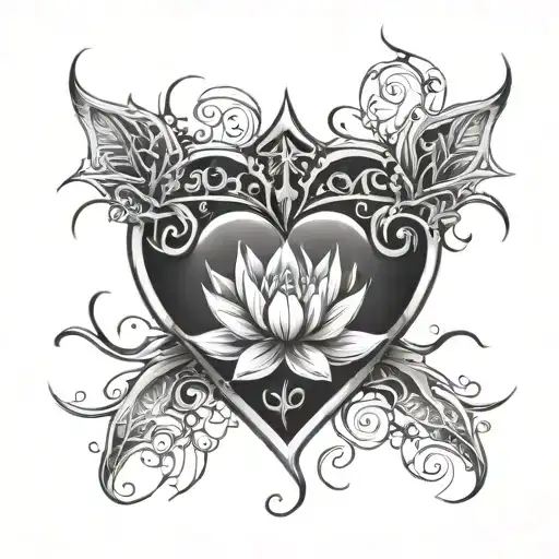 Heart Lotus Thorns First Name Tania And Pavlik