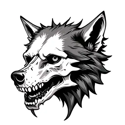Wolf Head Skull