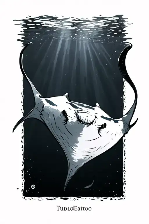 Manta Ray Swimming