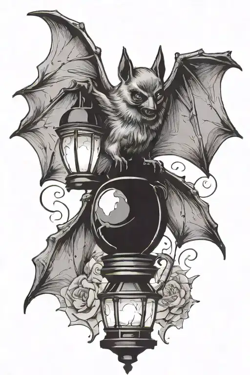 Bat With Lantern Attached