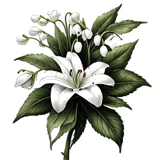 Lily Of The Valley And Hawthorn