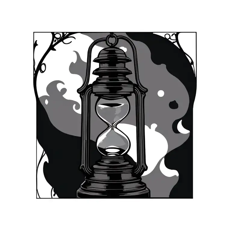 Lantern With Hourglass