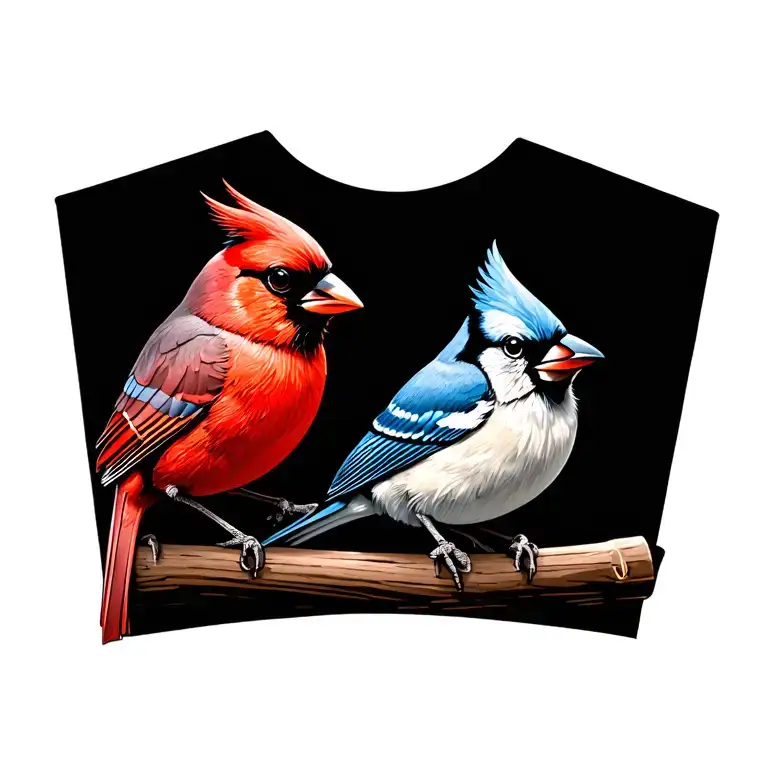 Cardinal And Bluejay Chest
