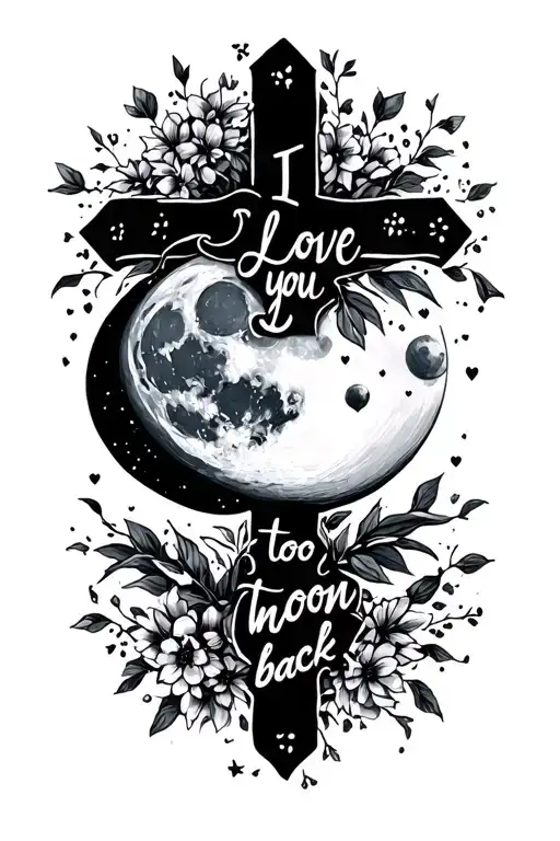 I Love You Too The Moon And Back As A Cross