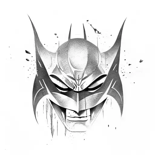 A Dynamic And Action-packed Tattoo Design Featuring Batman And Joker Engaged In An Epic Battle