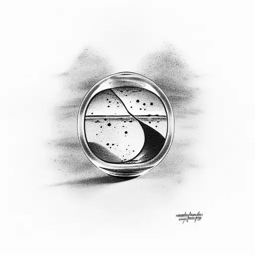 Hourglass With A Hole With Sand Leaking