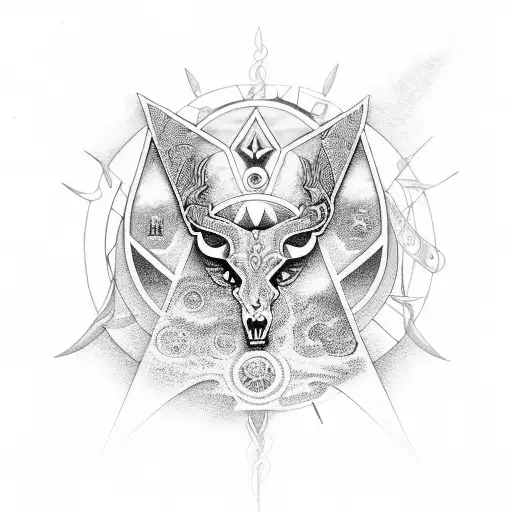 A Mystical Aesthetic Symbol Incorporating Elements Of Travel And Spirituality