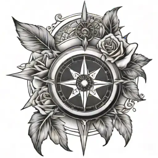 Compass And Rose Intertwined
