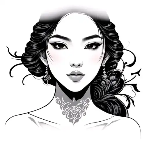 Japanese Female Tattoo Design