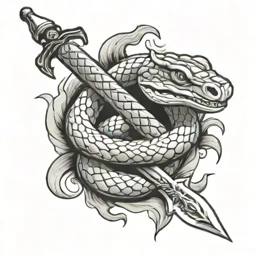 Snake With Sword