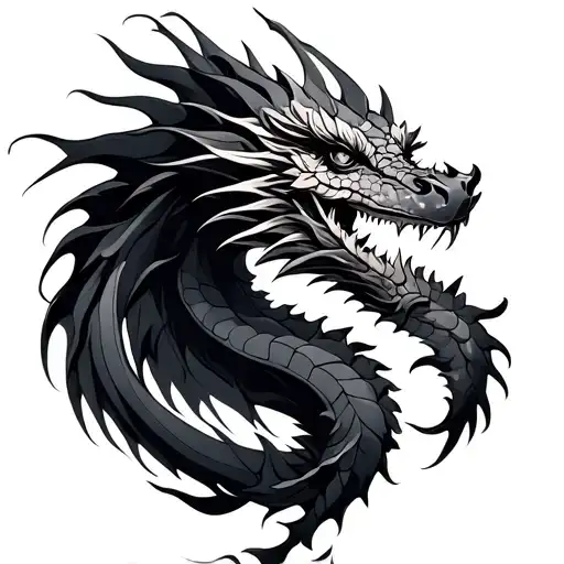 Feminine Medieval Western Dragon