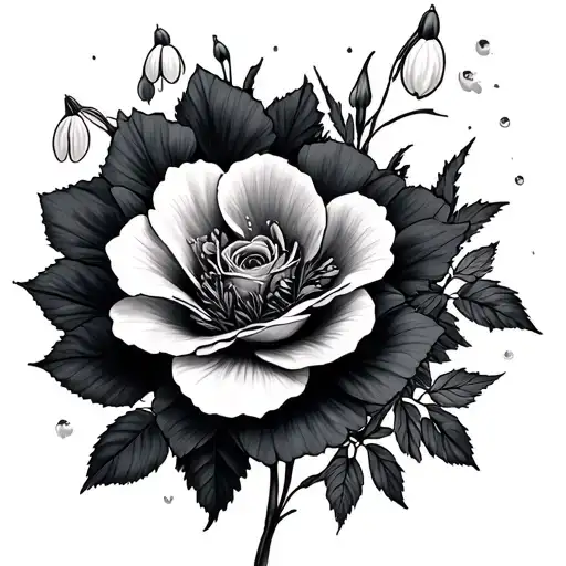 Snowdrop Violet Rose Larkspur Poppy Cosmos