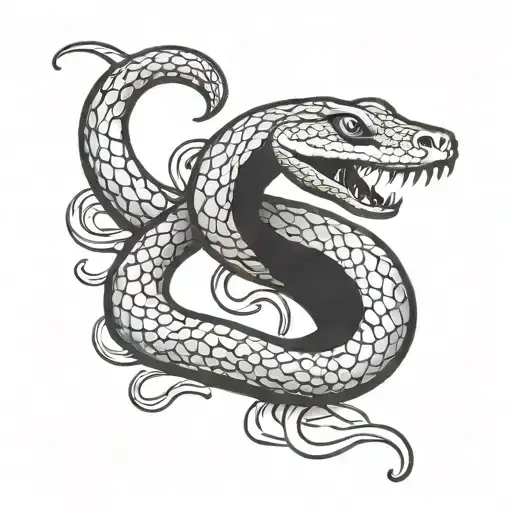 The Snake Intertwines With The Sun