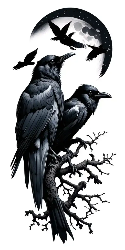 Crows And The Moon