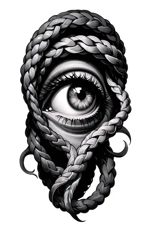 The Eye Of The Demon Braided With Tentacles