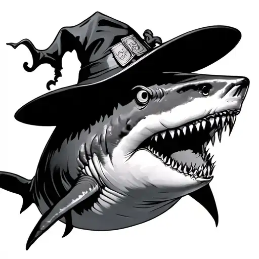 Shark With A Wizards Hat