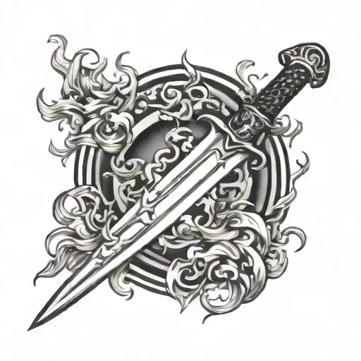 Sword And Fire Flames