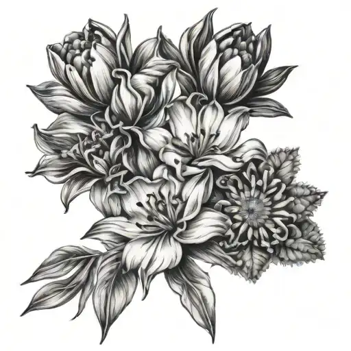 Tulips Daisy Sunflower And Orchid