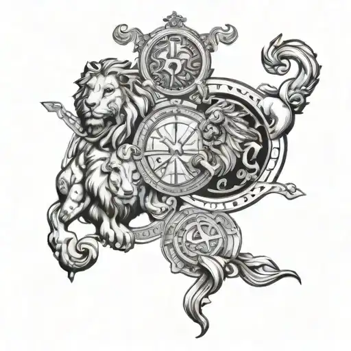 Zodiac Symbols Aires Leo Libra