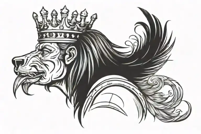 Chess King With Feather Feather Feather