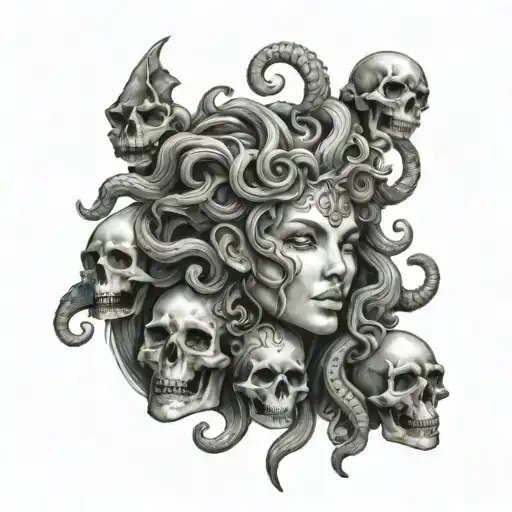 Medusa And Skulls
