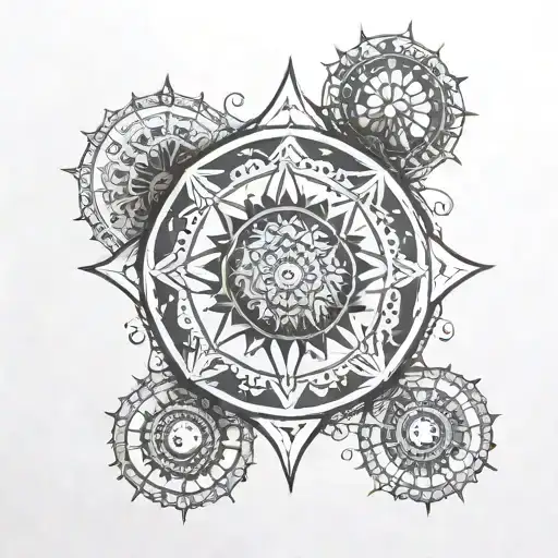 Mandala With Moon Phases