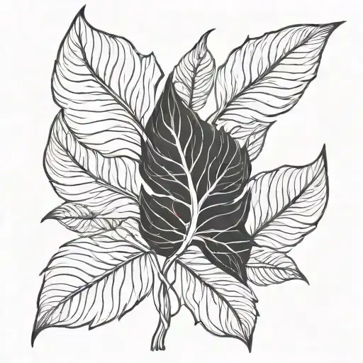 Plant Leaves Intertwined