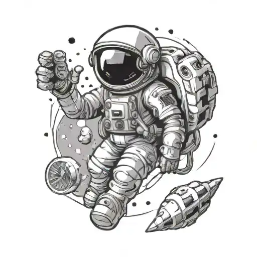 Dirty Peanut Astronaut Floating