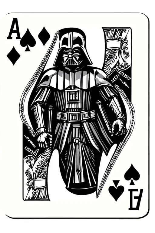 Playing Card With Darth Vader As King Of Spades