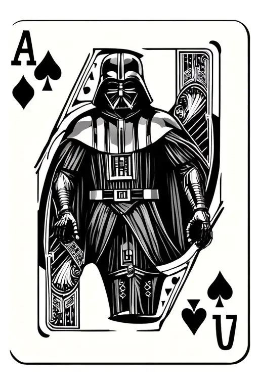 Playing Card With Darth Vader As King Of Spades
