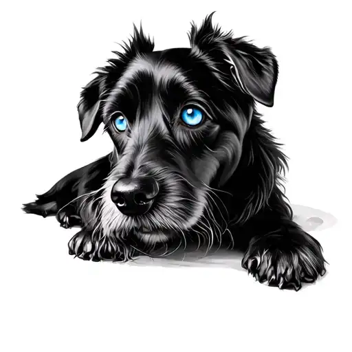 Black Dog Blue Eyes Coming