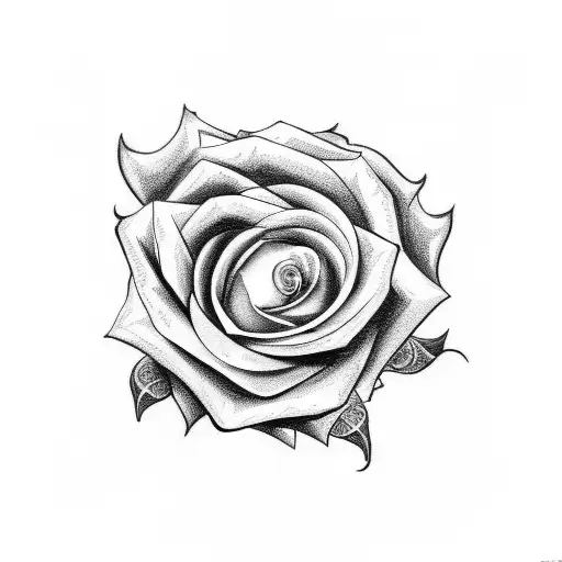 Rose And Clock And Poker Card And Snake