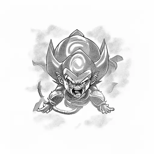 Sheng Long With A Dragonball Background