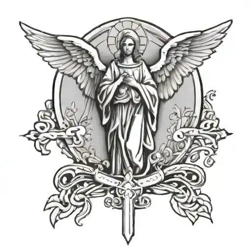 Angel And Orthodox Cross And Year 1943