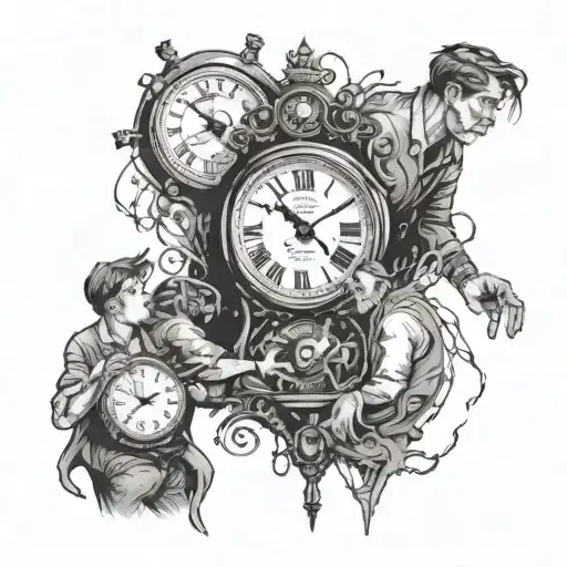 A Man Goes To A Broken Clock And The Family Members Watch Him