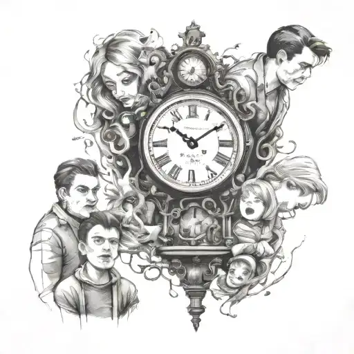 A Man Goes To A Broken Clock And The Family Members Watch Him