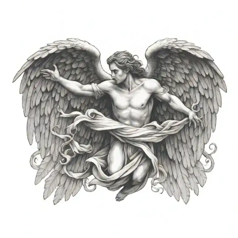 Flying Angel Holding Hands Reaching Towards Living A Fulfilling