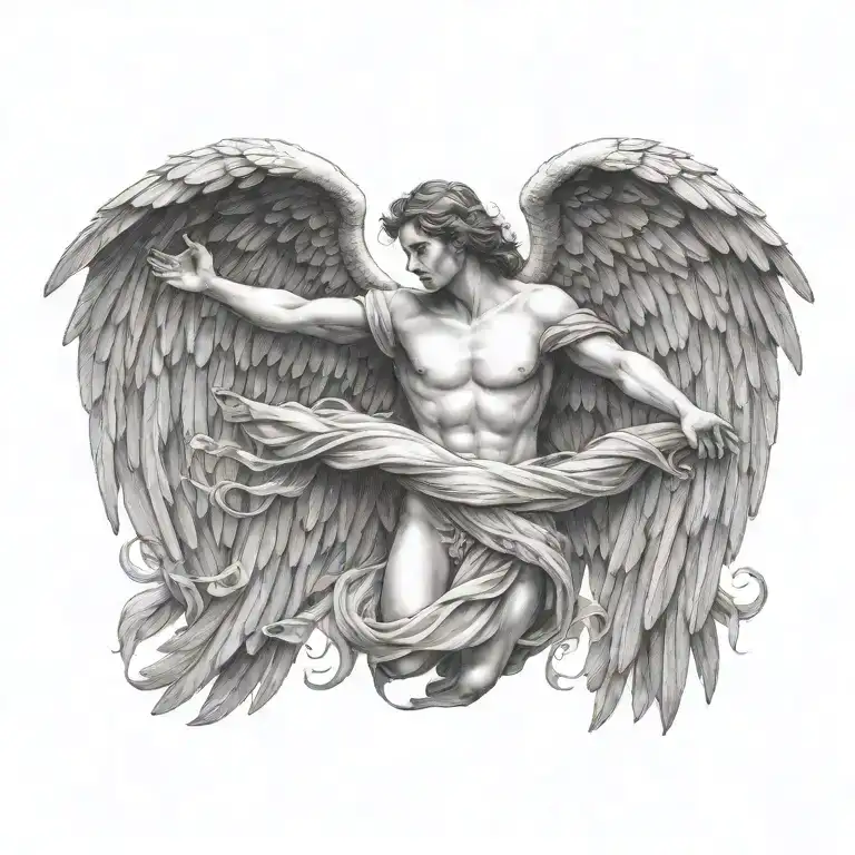 Flying Angel Holding Hands Reaching Towards Living A Fulfilling