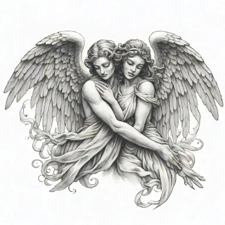 Flying Angel Holding Hands Reaching Towards Living A Fulfilling