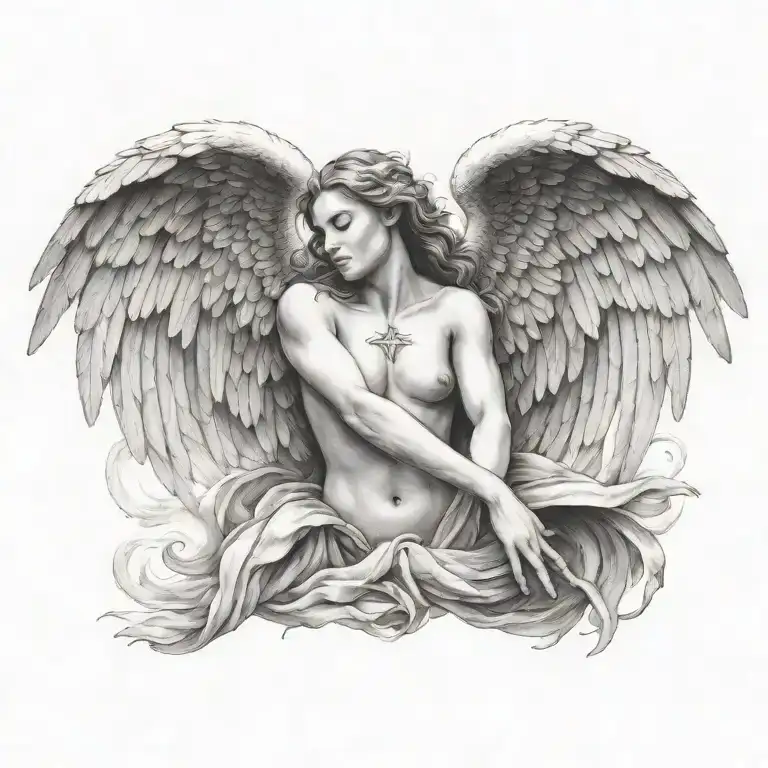 Flying Angel Holding Hands Reaching Towards Living A Fulfilling