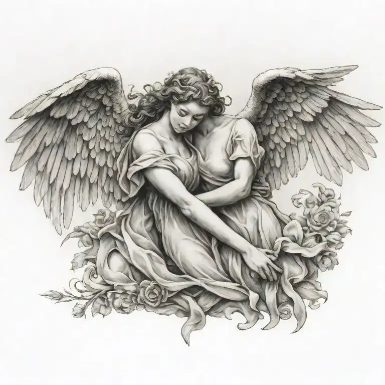 Flying Angel Holding Hands Reaching Towards Living A Fulfilling