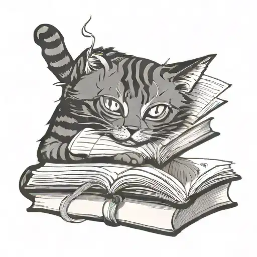 Books Anxiety Cat