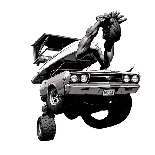 Giantess Lifting Car